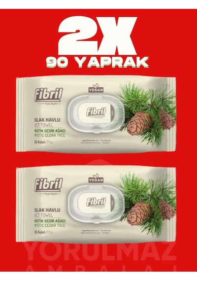 Fibril Mistik Sedir Ağacı Kokulu Islak Havlu 180 Yaprak Kalıcı Koku & Ekonomik Büyük Paket