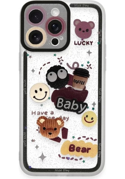 Newface Apple İphone 14 Pro Kılıf Sweet Desenli Silikon Kapak - Sarı