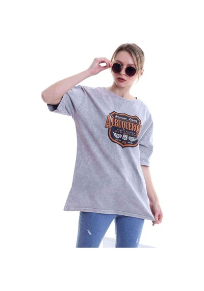 Kadın Oversize Albuquerque Baskılı Tshirt