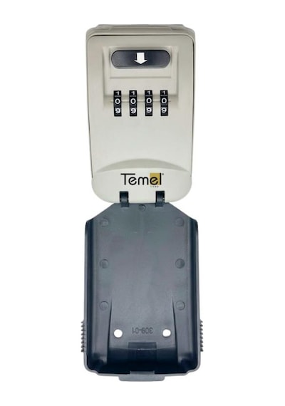 Temel Şifreli Metal Anahtar Kutusu, Kelepçeli, Kapaklı, 4 Haneli Dış Mekân Anahtar Kasası