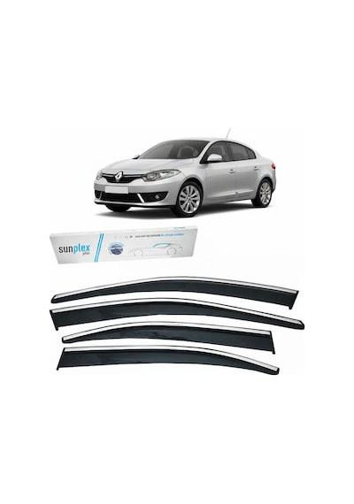 Sunplex Renault Megane 4 2016- Krom Cam Rüzgarlığı 4 Parça
