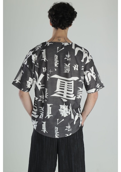 Cocopelli Chinese Detaylı Pamuk T-shirt Coc2322 Çok Renkli