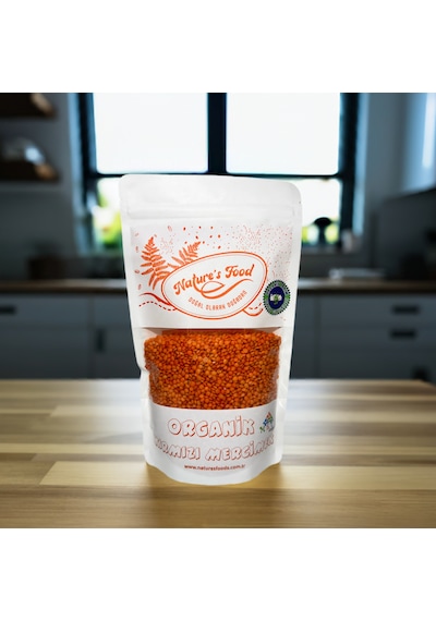 Organik Kırmızı Mercimek 500gr Pestisit Analizli Organik Sertifikalı
