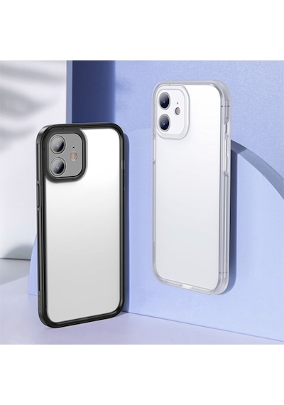 Baseus Apple Uyumlu iPhone 12 Mini Kamera Lens Koruyuculu Frame Kilif 155800175 - Renk / Siyah