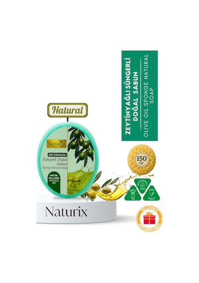 Naturix Süngerli Zeytinyağlı Sabun 150 G