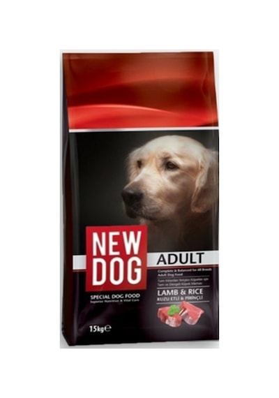 New Dog Kuzu Etli Pirinçli Yetişkin Köpek Maması 15 Kg