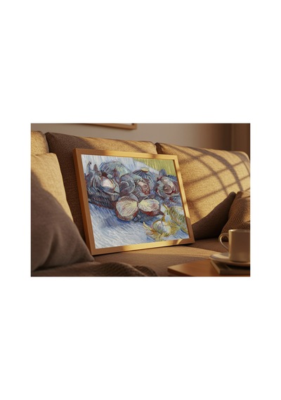 Van Gogh Van Gogh Kırmızı Lahanalar Ve Sarımsak Çerçevesiz Poster 21x30 Cm A4 Tablo Van Gogh