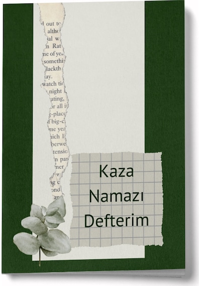 1 Yıllık Kaza Namazı Defterim - Yeşil Çok Renkli