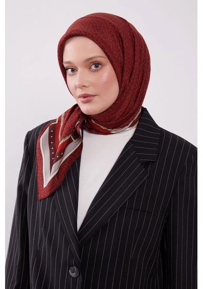 Levidor Royal Eşarp Kemer Desen Kırmızı