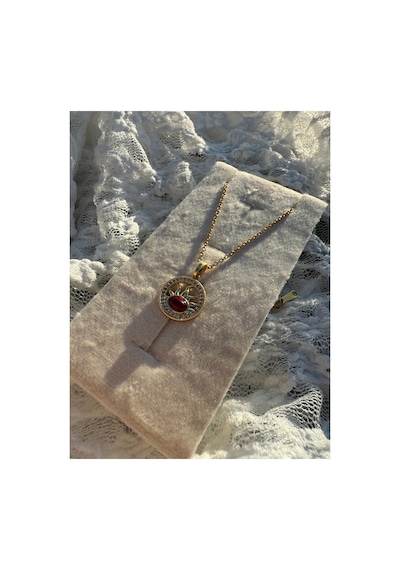Sun Flame Ruby Pendant Çok Renkli