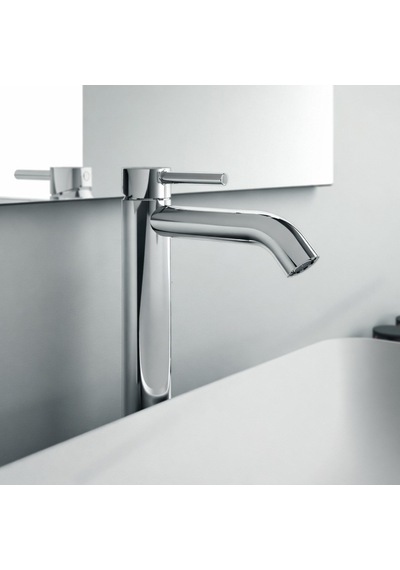 Bc269aa Ceraline Yüksek Lavabo Bataryası-chrome-sifon Kumandasız Siyah