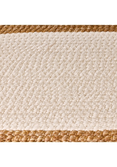 Living Jüt Görünümlü Banyo Paspası - Kahverengi / Krem - 40x60 Cm Çok Renkli