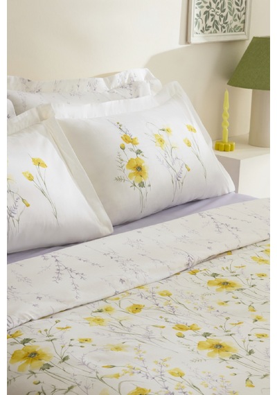 Karaca Home Rosella %100 Pamuk Tek Kişilik Nevresim Takımı Sarı Sarı