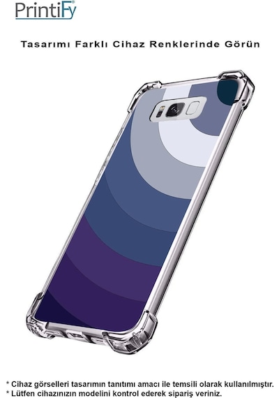 Huawei P30 Pro Köşe Korumalı Renk Cümbüşü E Tasarımlı Şeffaf Silikon Kılıf