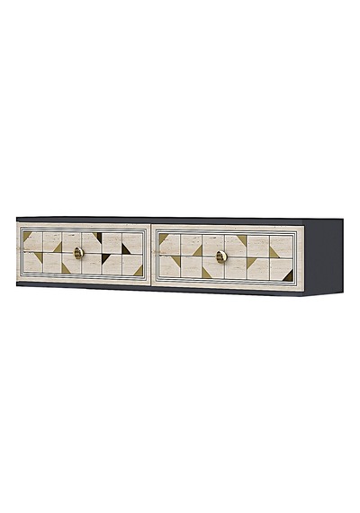 Da1207atg Moka Dresuar Ve Antre Rafı Antrasit-traverten-gold 120cm Antrasit - traverten - Altın