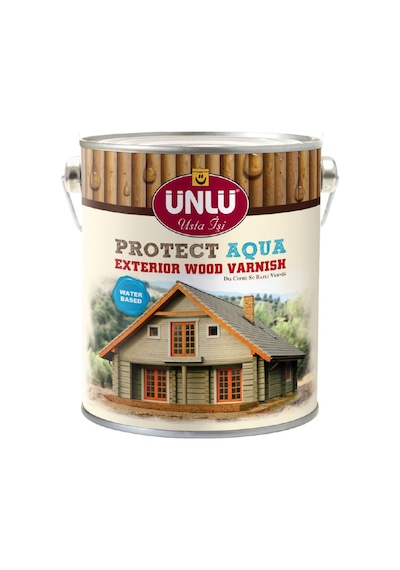 Ünlü Protect Aqua Su Bazlı Dış Cephe Vernik 5L
