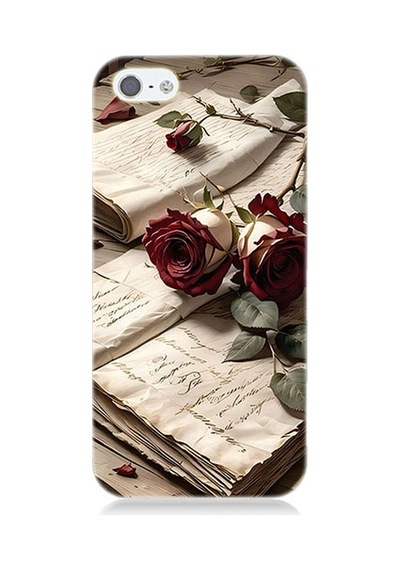 Apple Uyumlu iPhone 6 Mektup Ve Güller Desenli Silikon Kılıf