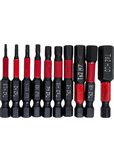 6502 Manyetik Allen Bits Uç Seti 1.5-10mm 11 Parça