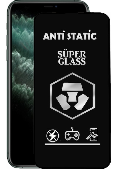 Apple Uyumlu iPhone 11 Pro Max Tam Kaplayan Anti Statik Dayanıklı Süper Cam Ekran Koruyucu