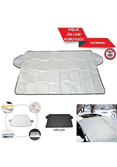 Replax Kışlık Otomobil Araç Ön Cam Koruyucu Kar Buz Önleyici Katmanlı 150x96 Cm