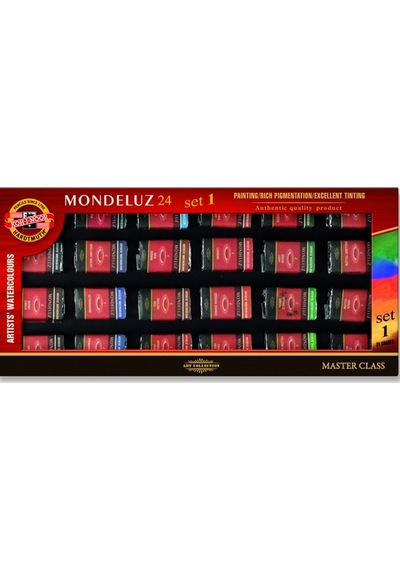 Koh I Noor Mondeluz Aquarell Colours 24'lü Tablet Suluboya Seti 0