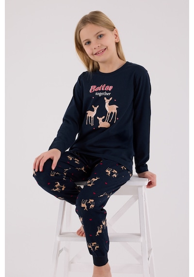 Arnetta Kız Çocuk Lacivert Pijama Takımı Lacivert