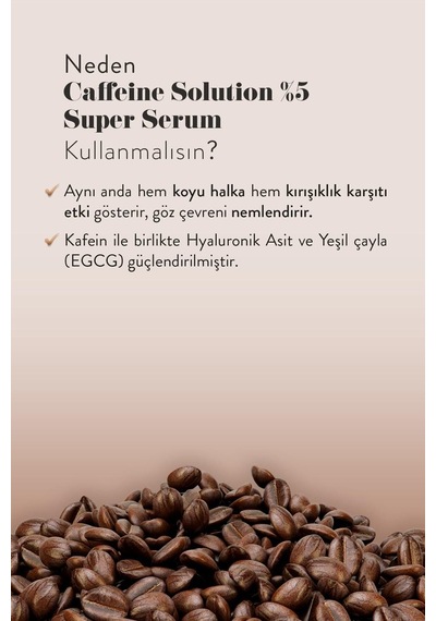 Göz Altı Morluklarına Karşı Aydınlatıcı Caffein Solutions %5 Göz Çevresi Serumu