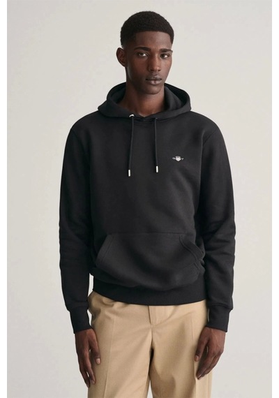Gant 2007058.5  Erkek Regular Fit Kapüşonlu Sweatshirt Siyah
