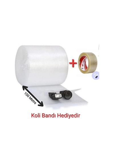 30cm X100 Metre Balonlu Ambalaj Naylonu Ambalaj Taşınma Naylonu Patpat Pıtpıt 40gr Koli Bandı Hediye