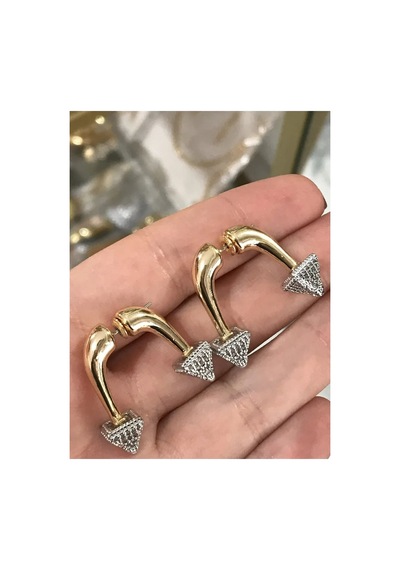 Çift Taraflı Ok Küpe Çok Renkli