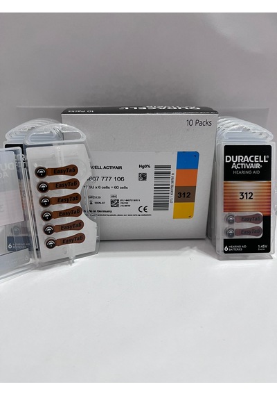 Duracell Kulak Pili No: 312 / 10 Luk Paket 60 Adet
