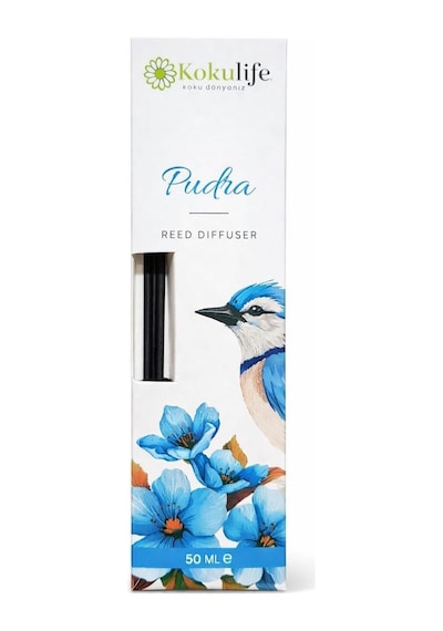 Pudra Koku Çubuklu Oda Kokusu Reed Diffuser 50 Ml Uzun Süre Kalıcı Ev Ofis Salon Yatak Odası Dekoratif Ortam Kokula Abundance Prosperity
