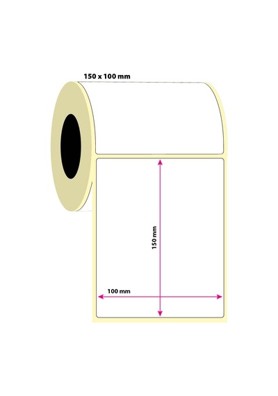 150x100 Termal Etiket 5 Rulo 1250 Adet Diğer
