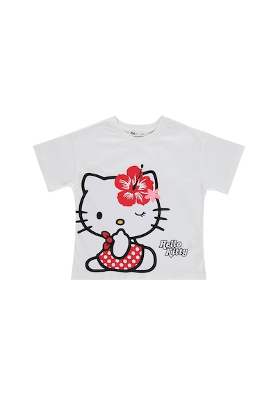 Hello Kitty 6-9 Yaş Tişört - Kırık Beyaz