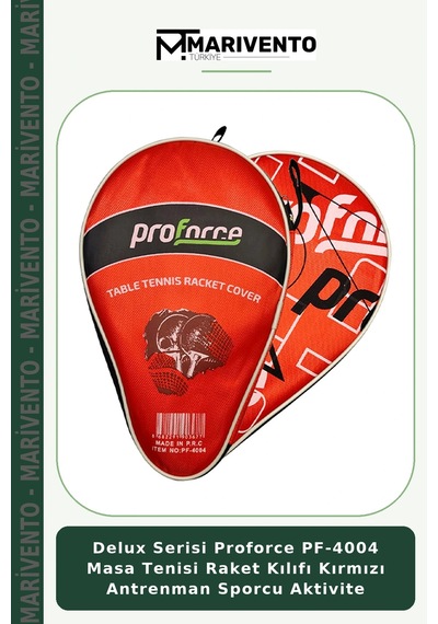 Delux Serisi Proforce Pf-4004 Masa Tenisi Raket Kılıfı Kırmızı Antrenman Sporcu Aktivite