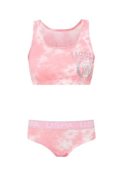 U.s Polo Assn. 66268 Kadın Büstiyer Şort Takım-pembe Pembe