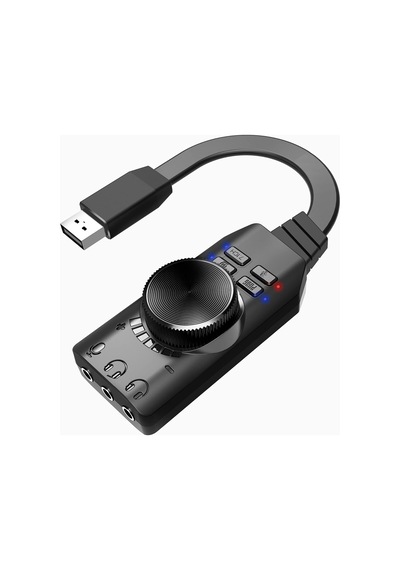 Usb Dsp Ses Kartı Pubg, Lol Ses Efektleri, Sanal 7.1 Kanal, Mikrofon Mute, 3.5mm Audio+mic Giriş, Plug And Play, Pc/