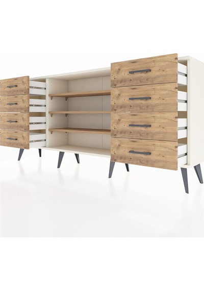 Arges Konsol 3 Raflı 8 Çekmeceli 176x30x83 Aytaşı-çam/çam Çam/çam Arges Konsol 3 Raflı 8 Çekmeceli 176x30x83 Aytaşı-çam/çam Çam/çam