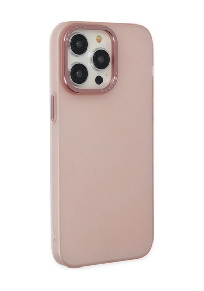 Apple iPhone  Uyumlu- 14 Pro Kılıf Modos Metal Kapak - Pembe