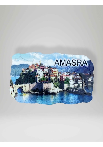 Amasra Temalı Çatlatma Polyester Magnet Buzdolabı Süsü 62515548