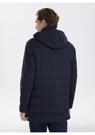 Fabrika Lacivert Erkek Slim Fit Kapitone Kaban F6wm-kbn 2105