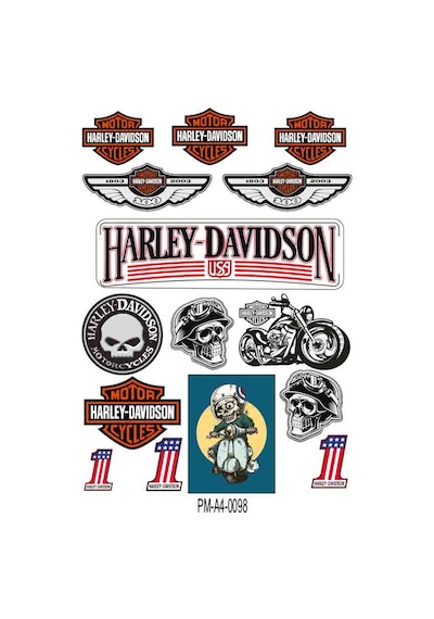 Sponsor Harley Davıdson Ekipman Kask Motorsiklet Sticker Seti 03