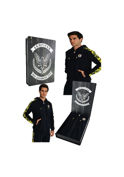 Fenerium Fenerbahçe Lacivert Tribün Lazer Baskılı Kamuflaj Detaylı Erkek Sweatshirt Lacivert