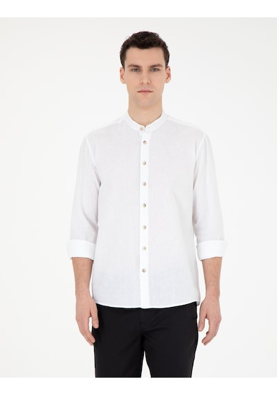 Pierre Cardin Erkek Beyaz Gömlek Desenli 50288526-vr013 Beyaz