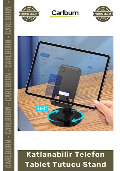 Özel Üretim 360 Derece Döner Mekanizma Portatif Kaymaz Katlanabilir Telefon Tablet Tutucu Stand