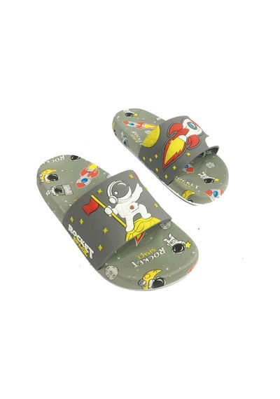 Gezer 15059 Rocket Space Erkek Çocuk Terlik 31-35 Gri