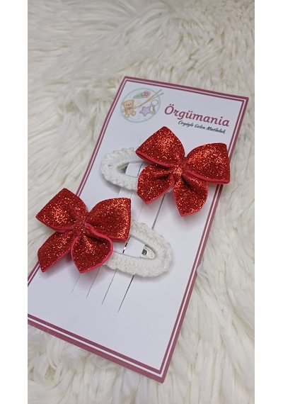 Örgümania Yılbaşı Tokası- Kurdeleli Toka Kırmızı