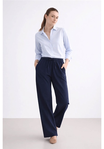 Fashion Friends Geniş Paça Lacivert Kadın Pantolon 26y0109k1