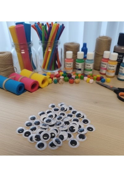 1 Cm Oynar Göz 25'li Paket Hobi, Amigurumi Ve El Yapımı Ürünler İçin