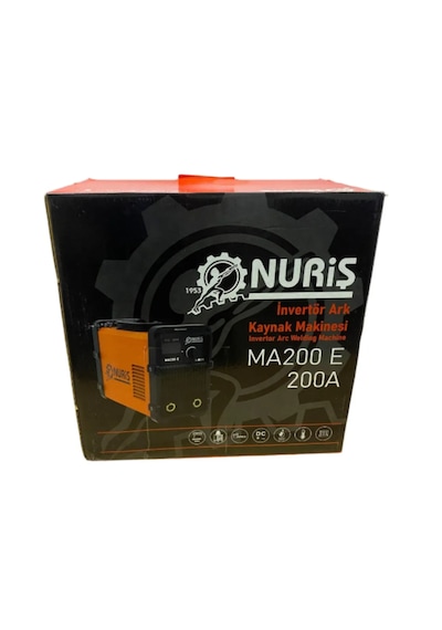 Nuriş Ma200e İnverter Kaynak Makinesi 200a + 1 Paket 2.5mm Elektr